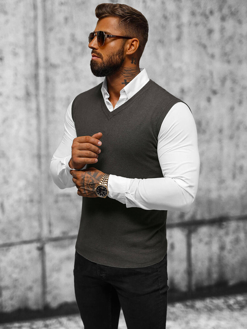 Pulover bărbați antracit OZONEE NB/MM6005/3Z