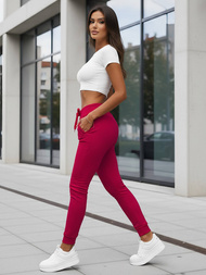 Pantaloni de training femei roșu-închis OZONEE JS/CK01/59Z