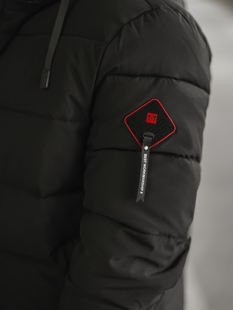 Geacă de iarnă bărbați neagră OZONEE JS/31M5031/392Z