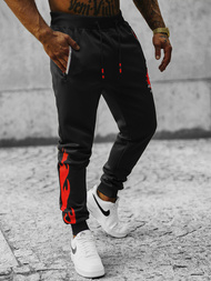 Pantaloni de trening bărbaţi negri OZONEE JS/K10237Z