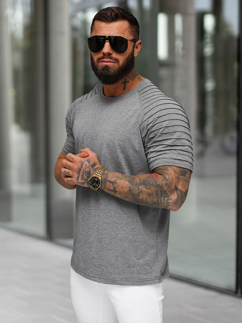 Tricou bărbați antracit OZONEE JS/8T88/5Z