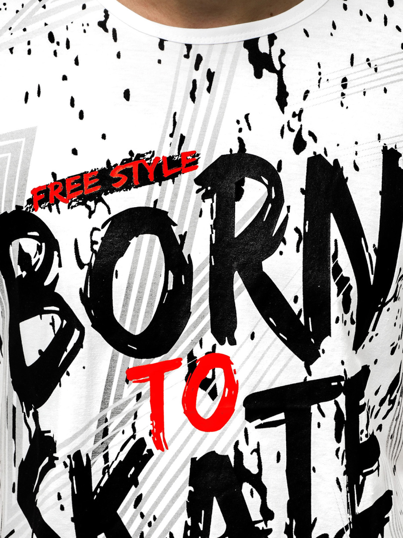 Tricou bărbați alb OZONEE JS/KS1989Z