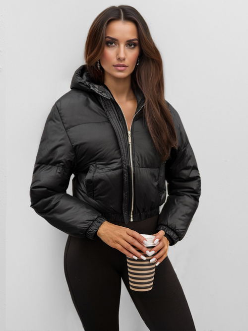 Geacă de femei neagra OZONEE JS/5M3260/392Z