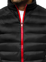 Jachetă de primăvară bărbați neagră/2 OZONEE JB/JP1111