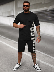 Compleu sport bărbaţi negru OZONEE JS/27C6531/3