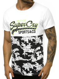 Tricou bărbați alb OZONEE JS/KS1981