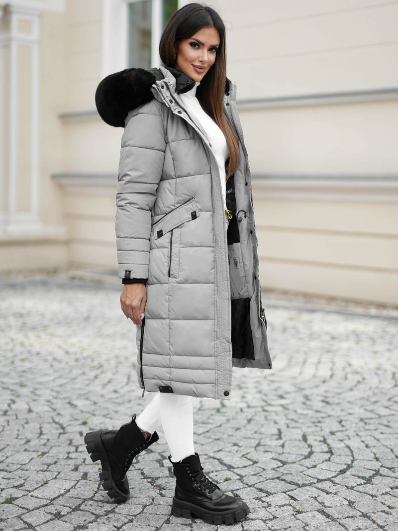 Geacă de femei gri OZONEE O/W377Z