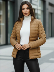 Geacă damă bej închis OZONEE JS/16M9109/84Z