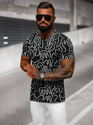 Tricou bărbați negri OZONEE JS/8T1198/3