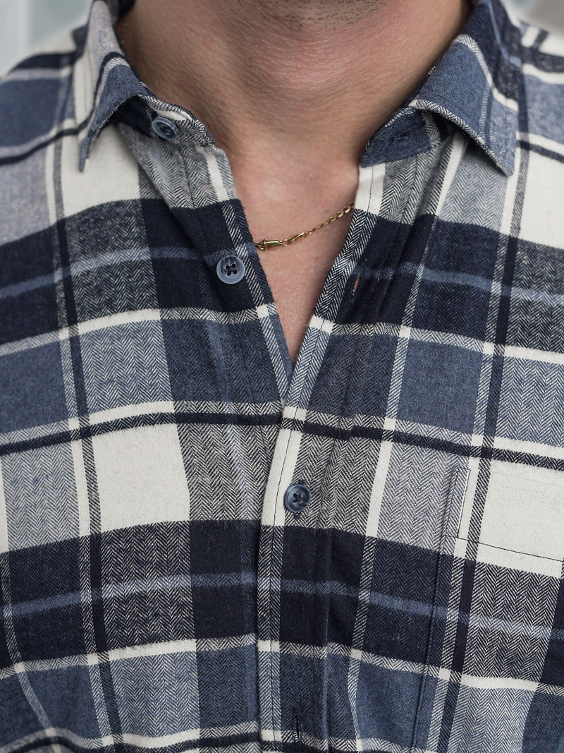 Cămașă bărbați albastru marin OZONEE V/V175