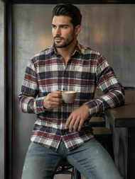 Cămașă bărbați bordo OZONEE V/V174Z