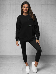 Bluză oversize neagră OZONEE O/SWE23022Z