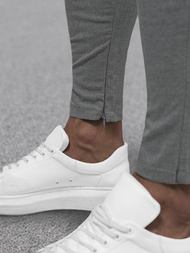 Pantaloni chino bărbaţi gri închis OZONEE DJ/3300