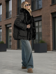 Geacă de femei neagra OZONEE JS/16M9185/392