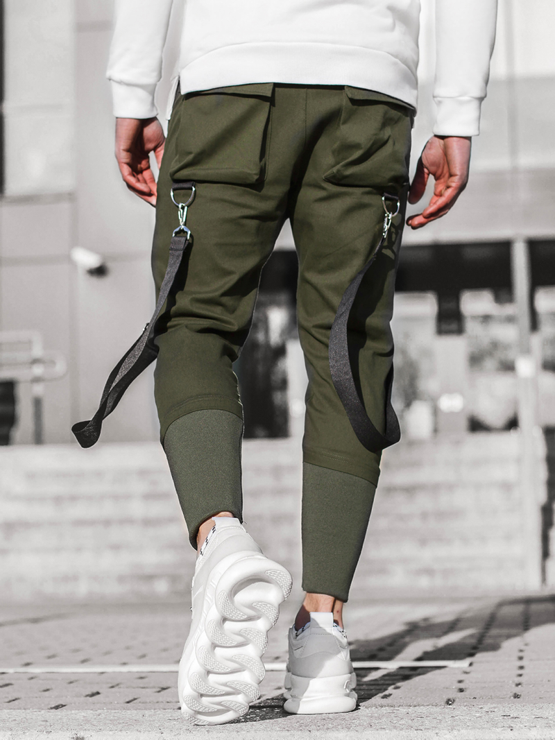 Pantaloni chino jogger pentru bărbați kaki OZONEE G/11133