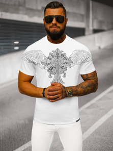Tricou bărbați alb OZONEE NB/MT3037Z