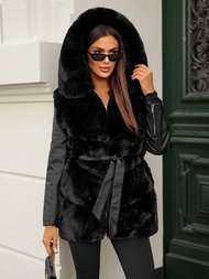 Geacă de femei neagra OZONEE JS/11Z8090Z