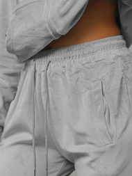 Compleu dama din catifea gri OZONEE JS/8C1176/2Z