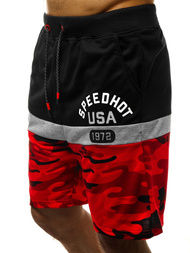 Pantaloni scurti bărbați rosii OZONEE JS/KK300157