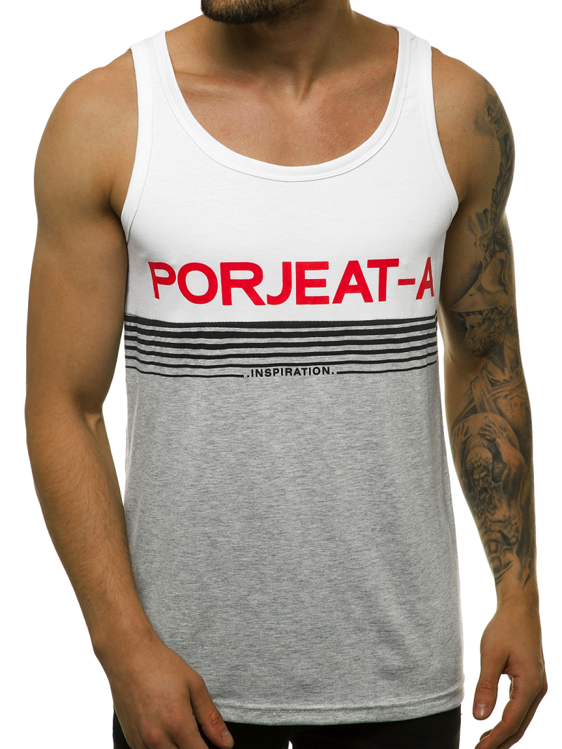 Maiou bărbați alb OZONEE JS/SS11062