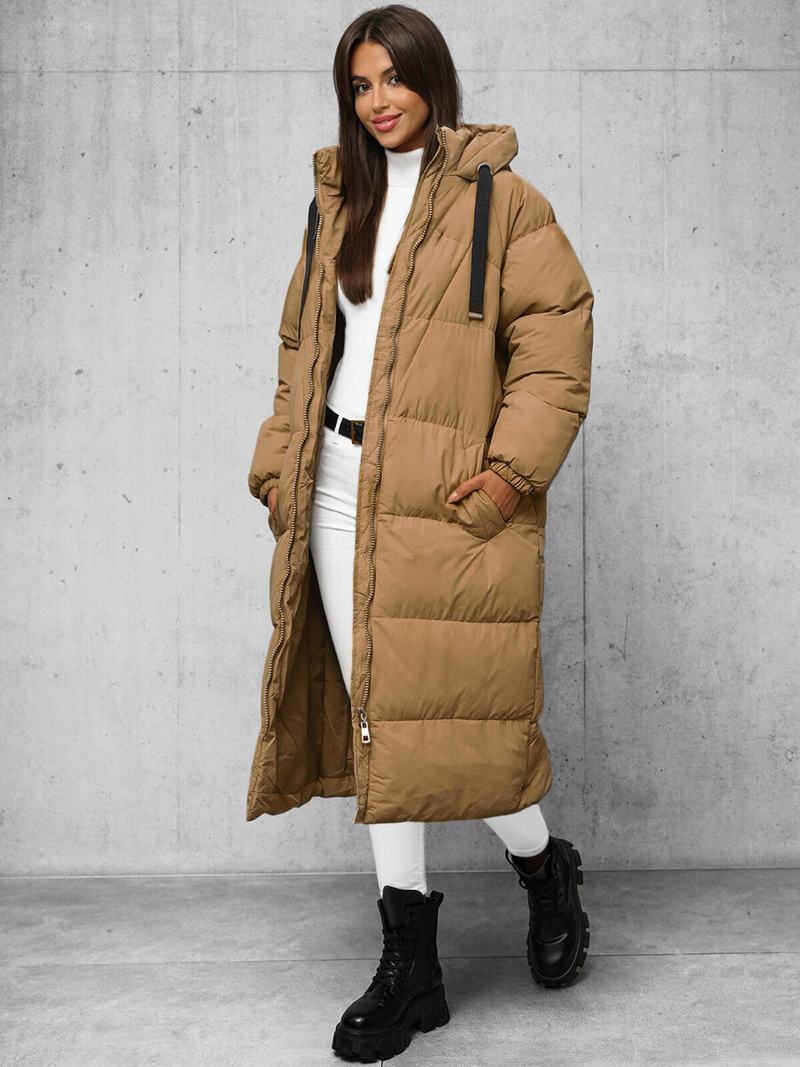 Geacă de femei camel OZONEE JS/5M3163/84Z