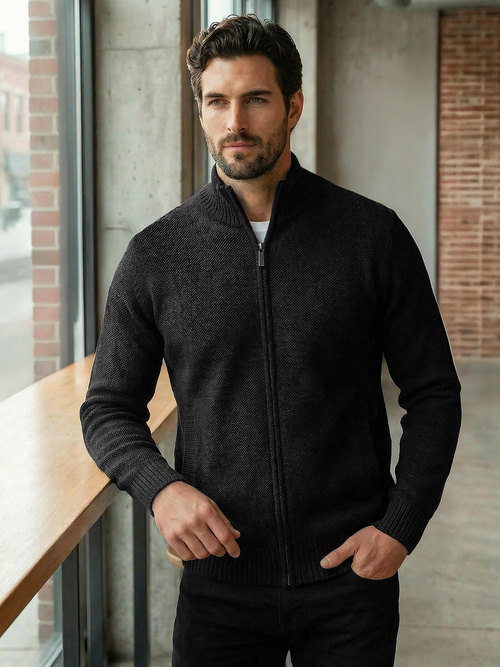 Pulover bărbați negru OZONEE JS/59B3611/3