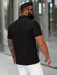 Tricou polo bărbați negru OZONEE NB/MT3142