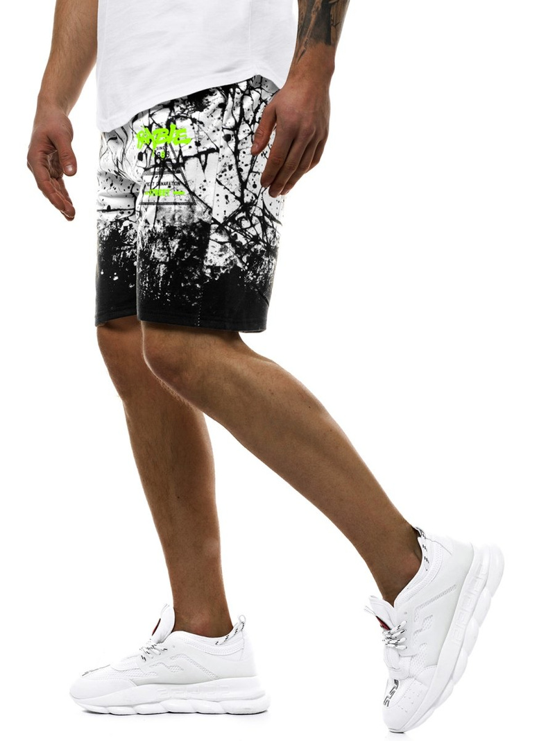 Pantaloni scurti bărbați albi OZONEE JS/KK300162