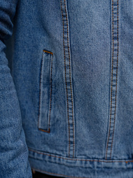 Jachetă de blugi bărbați albastră OZONEE T/7518Z