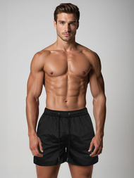 Pantaloni scurti de baie bărbați negri OZONEE JS/XL018/1Z