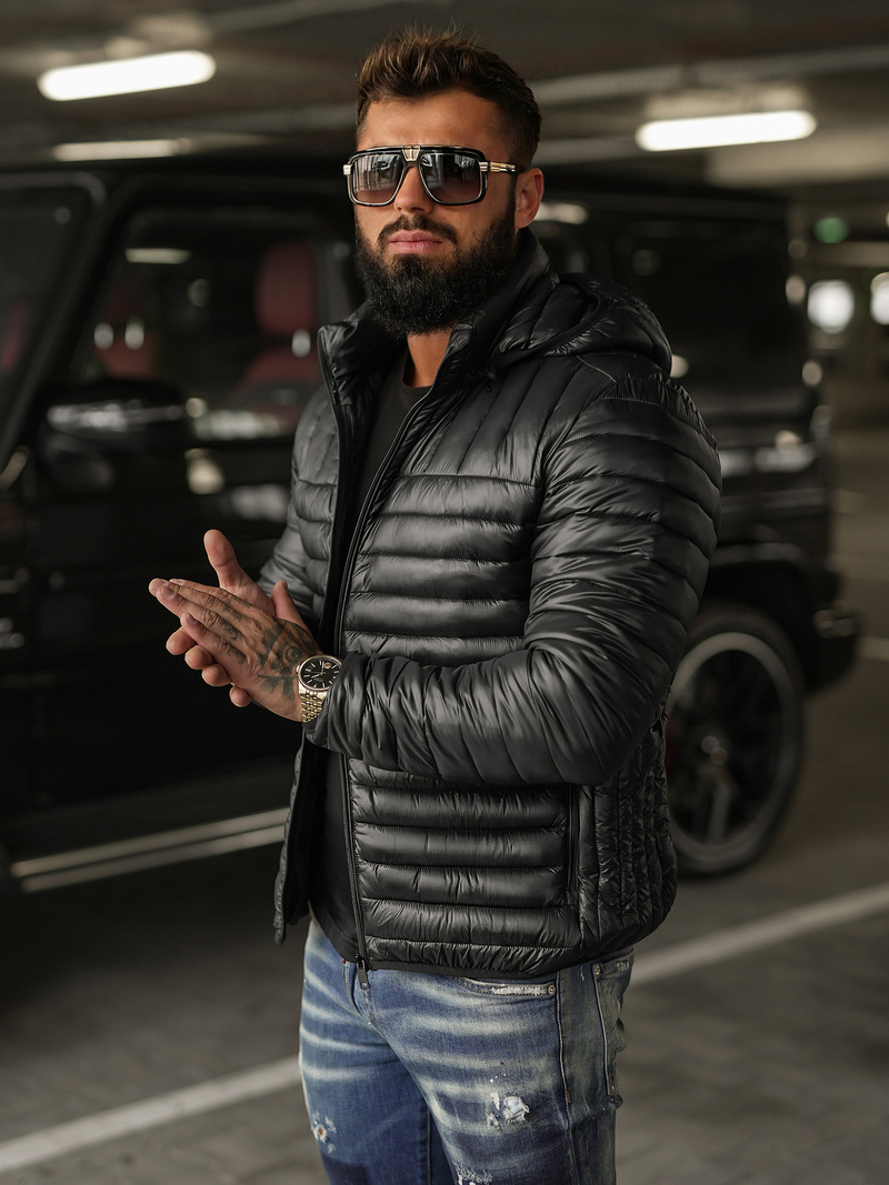 Geacă bărbați neagră OZONEE JS/16M9336/392BZ