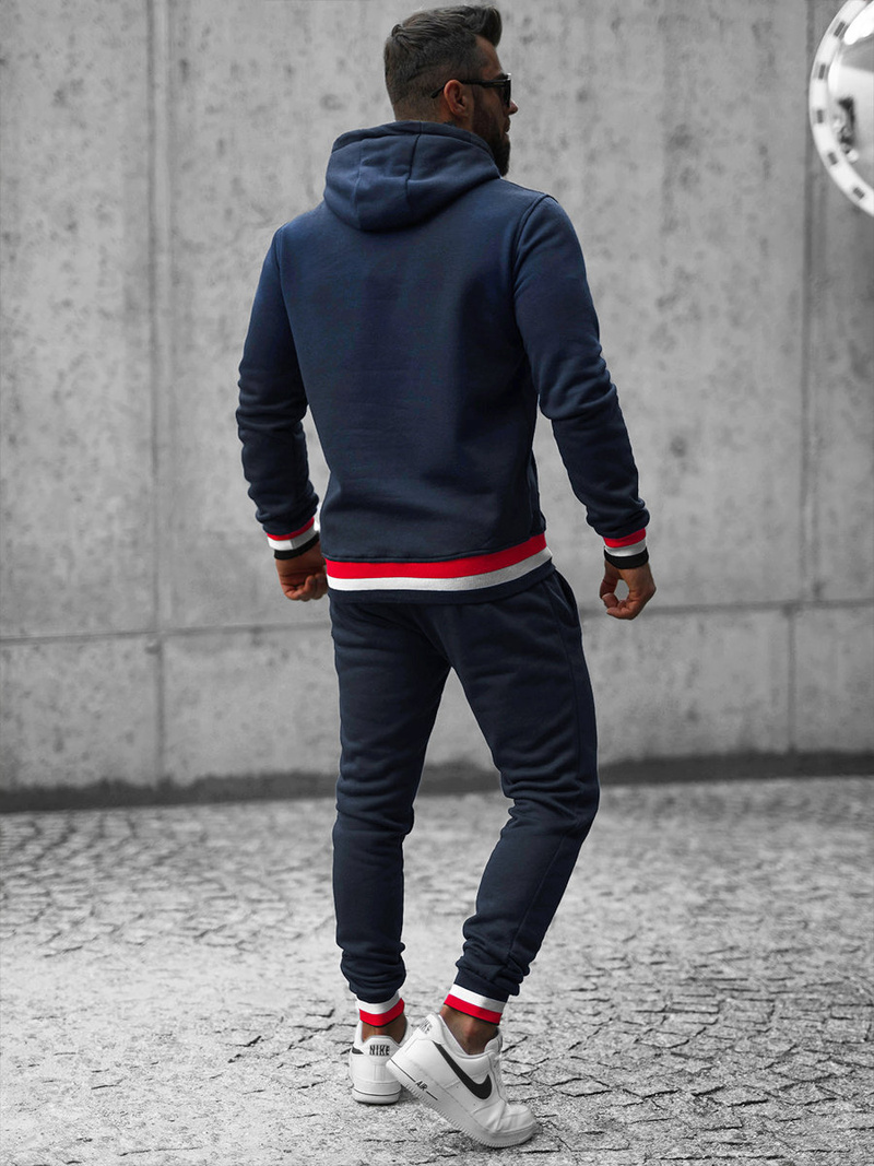 Compleu sport bărbaţi albastru marin OZONEE JS/8C60/25