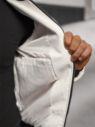 Geacă de piele bărbați albă OZONEE O/88120