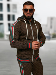 Compleu sport bărbaţi bej închis OZONEE O/FF5111AB