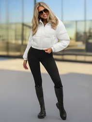 Geacă de femei alb OZONEE JS/5M3260/281Z