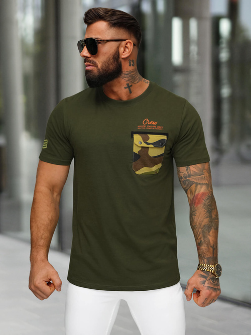 Tricou bărbați kaki OZONEE O/MPO3492