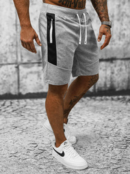 Pantaloni scurți sport bărbați gri OZONEE JS/8K936