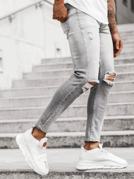 Jeanşi pentru bărbaţi gri OZONEE DP/587