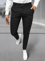 Pantaloni chino bărbaţi negri OZONEE DJ/5515