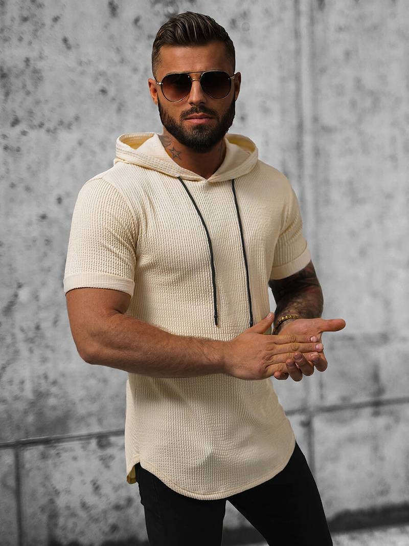 Tricou bărbați bej OZONEE O/P1150