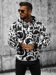 Hanorac bărbați negru-alb OZONEE JS/8B1152/1