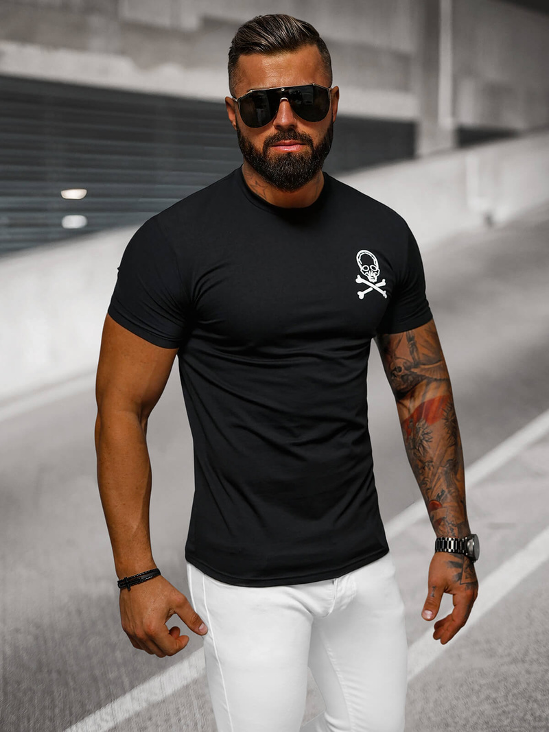 Tricou bărbați negru OZONEE NB/MT3066