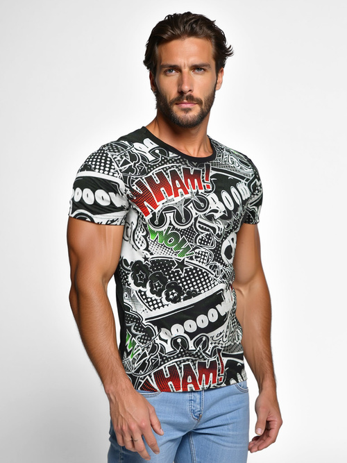 Tricou bărbați negru OZONEE O/T137/3Z