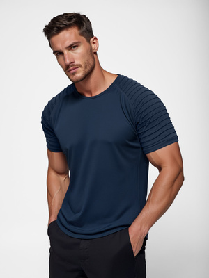 Tricou bărbați bleumarin OZONEE JS/8T88/25