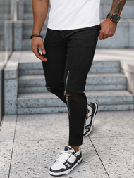 Blugi bărbaţi negri OZONEE NB/MP0087N