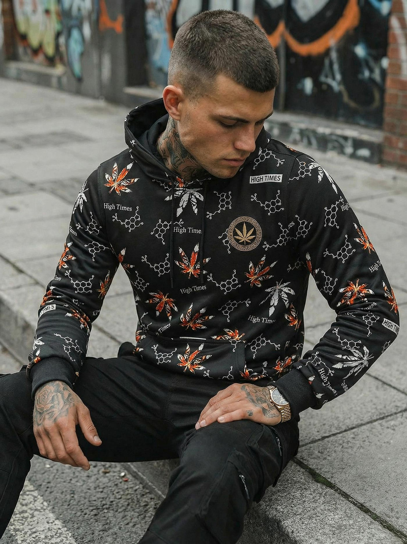 Hanorac bărbați negru OZONEE O/B266Z