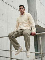 Bluză bărbați écru OZONEE JS/HH016/1