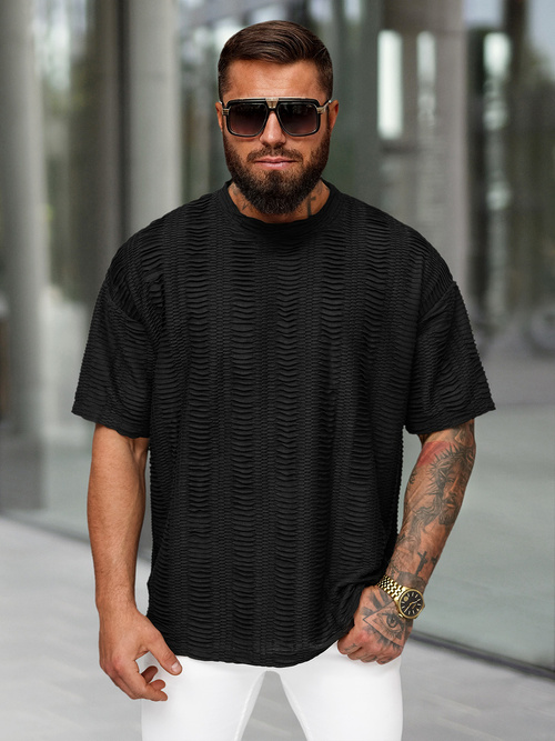 Tricou bărbați negru OZONEE O/B1149