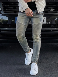 Blugi bărbaţi albaștri OZONEE O/EM8886Z