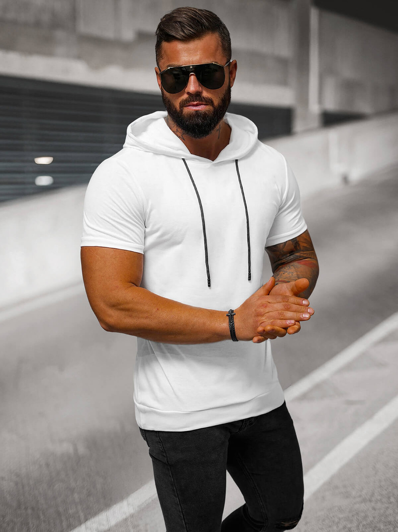 Tricou bărbați alb OZONEE JS/8T955/1